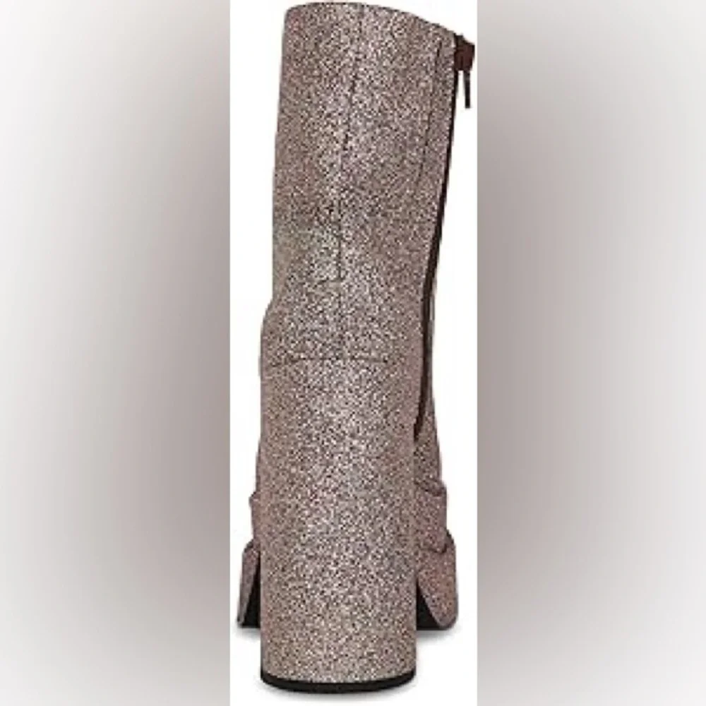 Steve Madden Corsa Glitter Double Platform Heavy 5” Heel Ankle Boots Size: 7.5